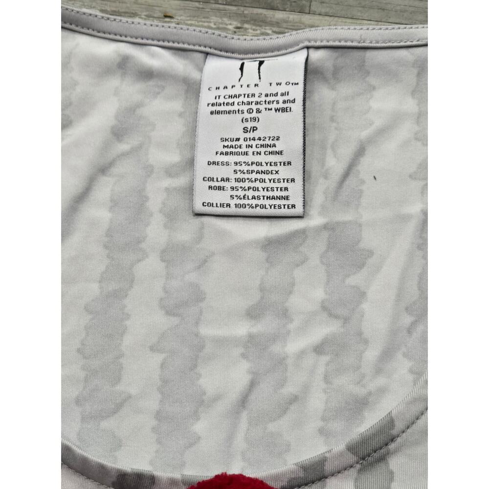 IT Pennywise Clown Dress Women's Costume Gray Red Pom-Pom Halloween Cosplay - Picture 3 of 7